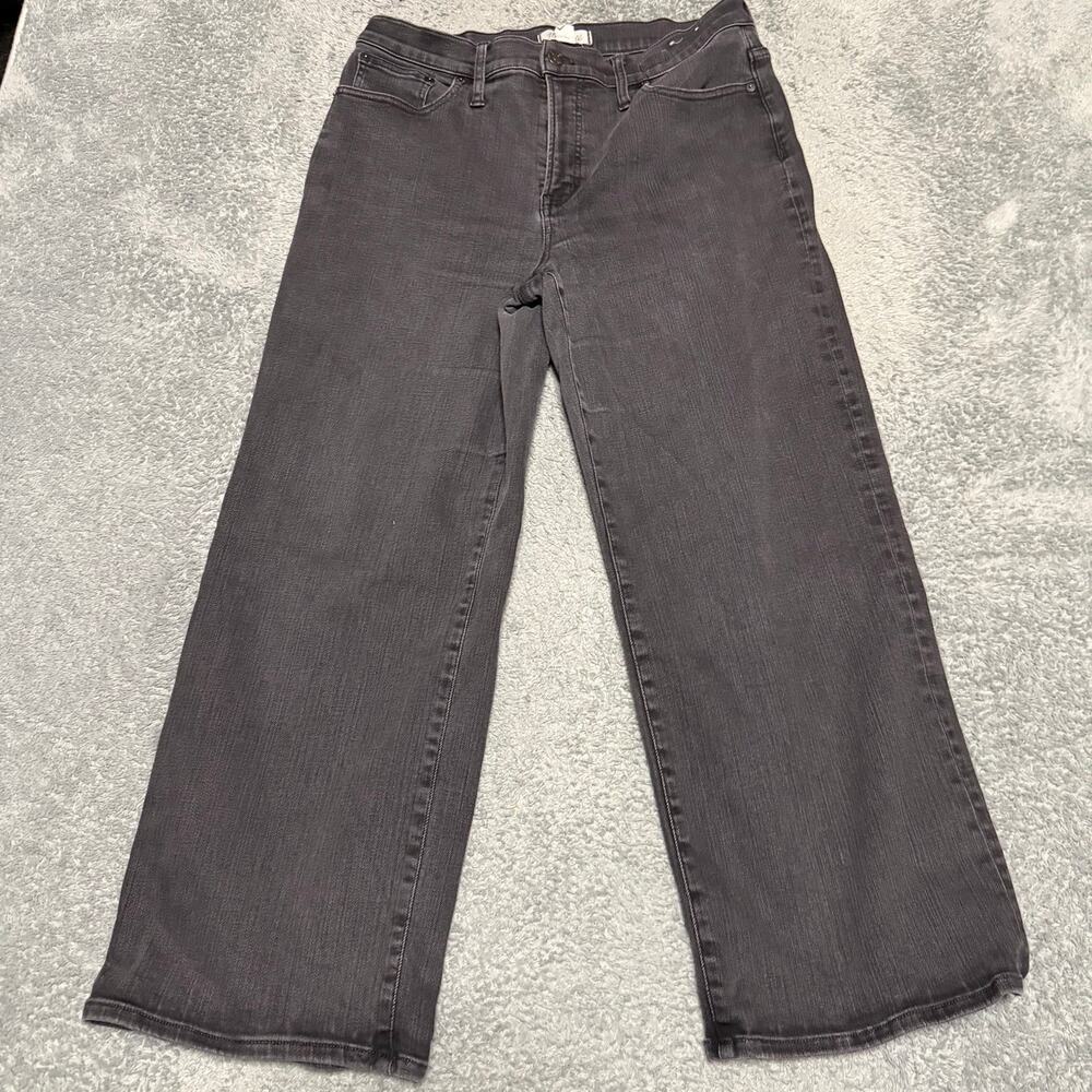 Madewell Jeans Womens 32 Petite (34x26) Perfect Vintage Wide Leg Black